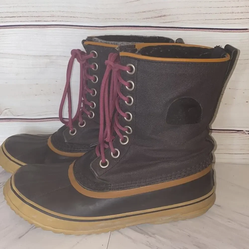 Sorel Premium Snow Waterproof Canvas Winter Boots  NL1717 Size 10